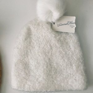 White fluffy beanie